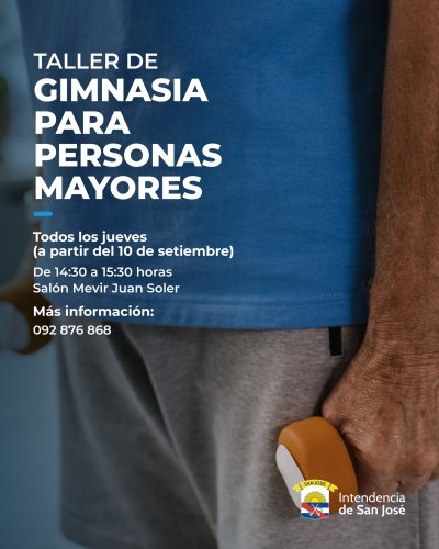 Taller de gimnasia para personas mayores se dictará en Juan Soler
